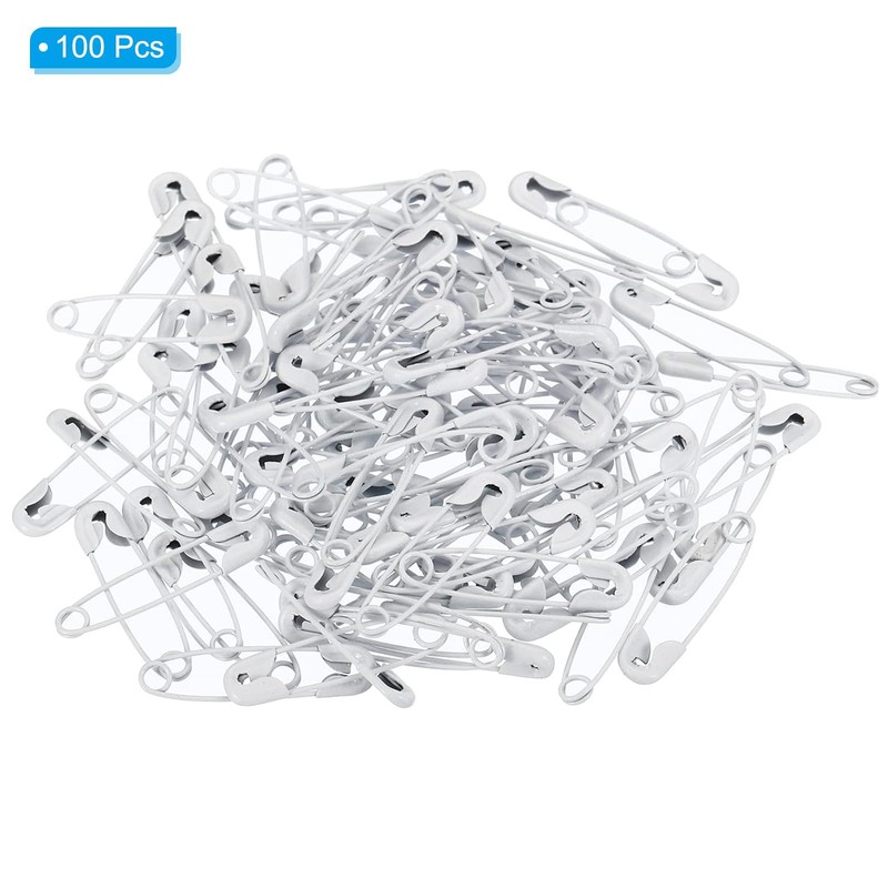 TA-VIGOR 100Pcs Safety Pins, 28mm Rust Resistant Small Strong Metal