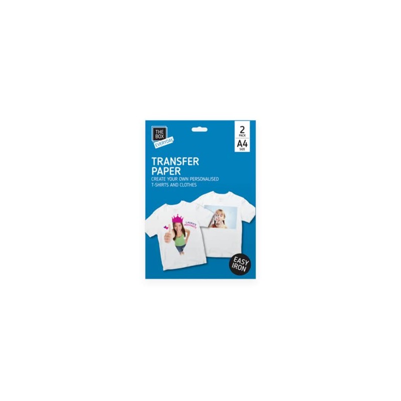 2 Pack A4 T-Shirt Transfer Paper Easy Iron