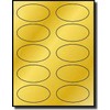 200 Label Outfitters® Gold Foil Oval Laser Only Labels, 3-1/4