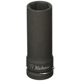 Koken 14301M-19 1/2 (12.7 mm) SQ. Impact Hexagonal Deep Socket (Thin) 0.7 inches (19 mm)