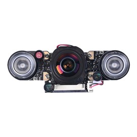 For Raspberry Pi OV5647 Camera Module 5MP 175° FOV Fisheye HD Lens Camera with Infrared Lamp Fixed Focus Max 2592x1944 Resolution