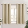 BGment Beige Short Curtains for Kitchen Window, Room Darkening Curtains