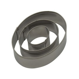 Yolli Oval Hearts Fondant Cutter Set - 3 Sizes - 9 Packs (27 Pcs)