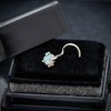 Jewelry Avalanche Solid 14K Gold Natural Opal Screw Nose Stud,