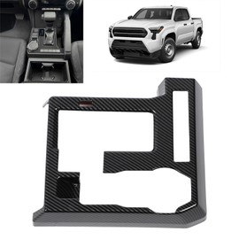 Cubierta del Panel de Cambio de Marchas de Consola Central, Embellecedor de Fibra de Carbono Antiarañazos para Tacoma 2024