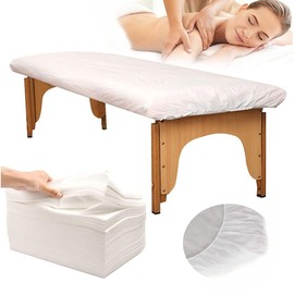 AUBWIG 10PCS Disposable Fitted Massage Table Sheets Spa Bed Covers,31.5 x 78.7"Breathable Non Woven Fabric SPA Bed Cover for Massage Spa Beauty Salon Waterproof Oilproof Sheets Covers