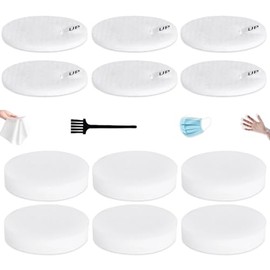 LVAC-200 Pre-Motor Vacuum Filters Replacement - Compatible with LVAC-200 Cordless Stick Vacuum Model #LSV-V201-WUS​, 6 Felt & 6 Foam Filters with brush LVAC200-6M