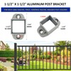 20 Pack 1-1/2'' x 1-1/2'' Aluminum Post Bracket, Wall Mount
