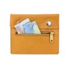 Neck purse LEAS, Genuine Leather, beige/nature - ''LEAS Travel-Line''