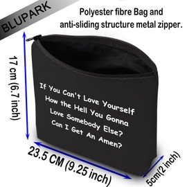 Drag Race Inspired Gift Drag Queen Canvas Cosmetic Bag Pride Gift for Sister Mom (Get an Amen-BK)