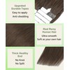 SURNEL Tape-In Extensions Real Hair Brown Hair Extensions Real Hair