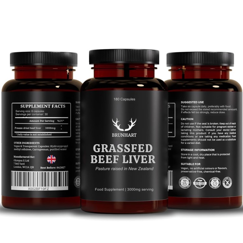 Beef Liver Capsules 180 Grassfed
