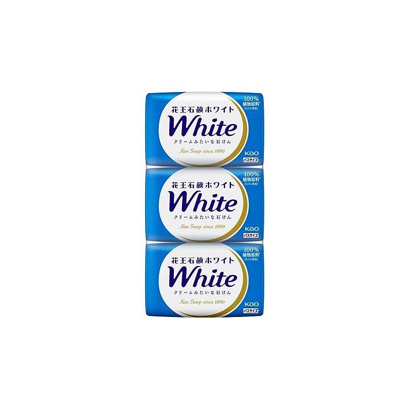 Kao White Bath Size 4.6 oz (130 g) x 3