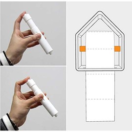 Florian Tissue Roller Tissue Stick Toilet Paper Holder (1 Pack) [White][Replace] [Spring Loaded] [Bathroom] [Restroom] [Easy Installation] [Made in Korea]