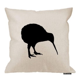 HGOD DESIGNS Kiwi Bird Pillow Cover - Decorative Pillow - Kiwi Pillow - New Zealand National Symbol Print Cushion - Bird Throw Pillow 18 x 18 inches