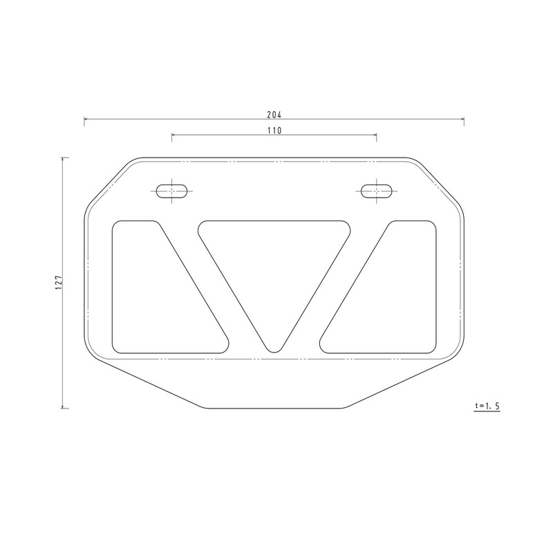 Rise Twill Dry Carbon License Frame M Moped 50cc -