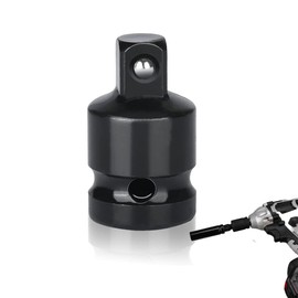 1/2 to 3/8 Socket Adapter, Impact Wrench Adapter, 1/2 Inch Drive (F) x 3/8 Inch (M) Socket Reducer for Use with Air/Fuel Impact Wrenches, Breaker Bars (Black)