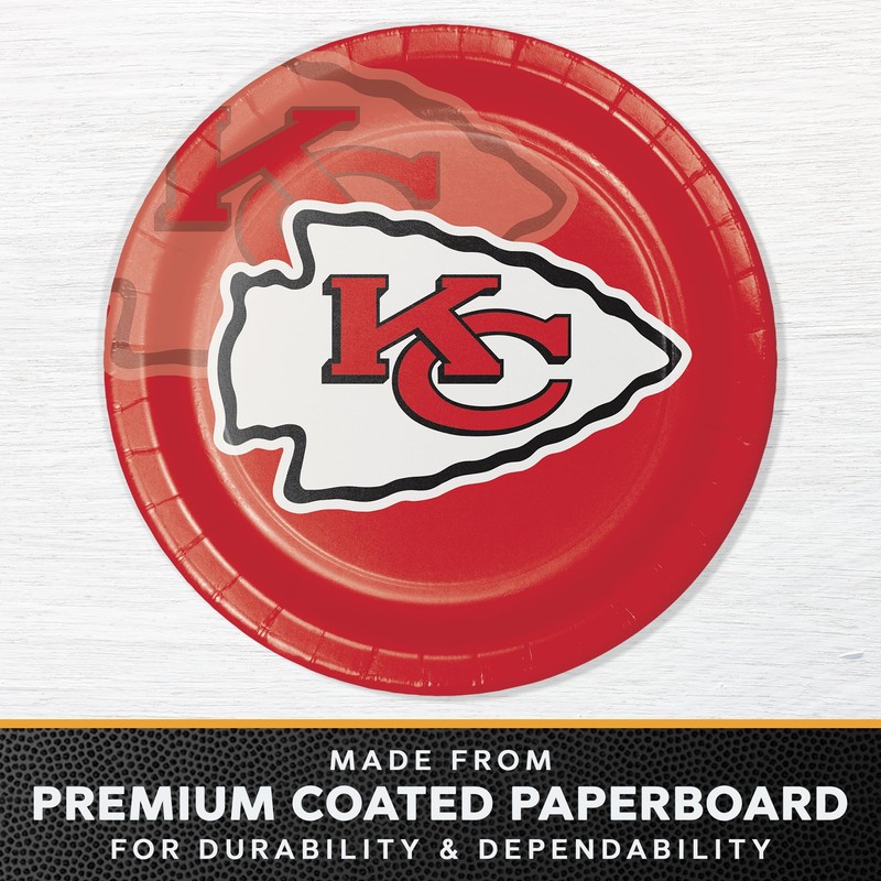 Trendware Kansas City Chiefs Paper Plate and Napkin Party Kit,