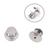 Aqualoach Pin Badge Catch Clasp Flat Head One-Touch Anti-Lost (Silver)