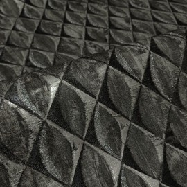 Black Gray Silver Metallic Faux Fabric Diamond Textured Wallpaper 3-d Illusion