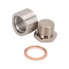 Oxygen Sensor Adapter Metal Mounting Bung Plug Gasket Fittings Auto