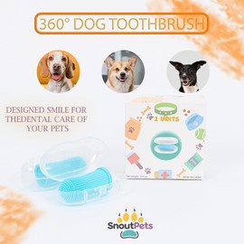 360° Toothbrush for Dogs–the Easy to Use Dog Tooth Brushing Kit, Complete Oral whit of the Toothbrush for Dogs you will get the Hygiene, Takes Care of Teeth and Gums, Ideal for Pets of All Ages-2 Pack