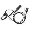 G Shape Earpiece PU Cable Walkie Talkie Earpiece with Mic
