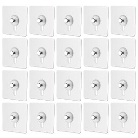20 Stück Bilderaufhänger ohne Bohren, Wandrahmen, Haken, Klebebefestigung, Fotohaken, selbstklebend, für Bilderrahmen, Bilderhaken, für Wandtafeln