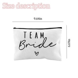 Wedding Gifts Makeup Bag Case for Team Bride Proposal Gifts for Bridesmaid Presents Cosmetic Pouch Bridal Shower Bachelorette Present for Women