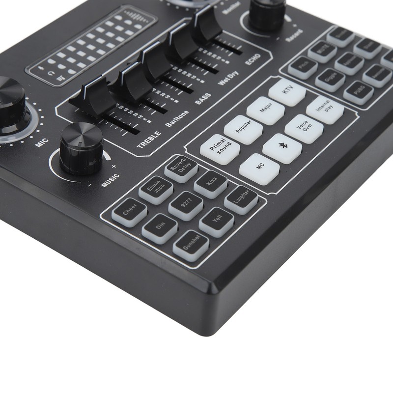 Live Sound Card Professional Dual Channel Bluetooth Stereo Mixer Board