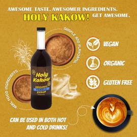 Holy Kakow Cafe Organic Panela Syrup - Panela Syrup, Coffee Syrup, Organic Syrup for Coffee, Panela Syrup for Coffee, Add to Latte, Cocktail and Shake, Real Food Ingredients, Specific Flavor - 750ml