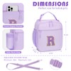 CLOUDWINGS Initial Insulated Lunch Bag for Girls Kids, Back to