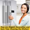 Metonsto Refrigerator Door Handle Covers, 4pcs, Kitchen Appliance Decor, Fridge