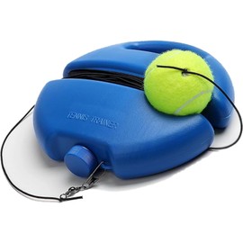 Yeanifeana Pelotas de Rebote para Entrenador de Tenis con Herramienta de práctica de Cuerda Base de Ejercicios Deportivos de Entrenamiento para Jugadores Principiantes(1 Azul)