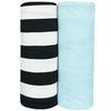 Large Premium Knit Baby Swaddle Receiving Blanket"Sonny Set" by Copper