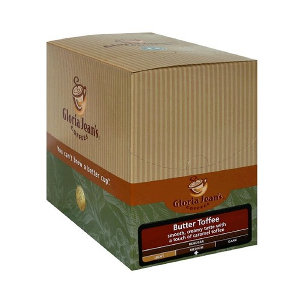 Gloria Jeans K-Cups, Butter Toffee, 24-Count Box (Pack of 2)