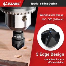 EZARC Deburring Chamfer Tool Set, 2PCS External Internal Rotary Deburring & Chamfer Tool, External Debur Coverage, Remove Burr for Newly Cut Pipes