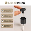 Mega Handles Floor Door Stopper, Black Stopper Quickly Installed Wall