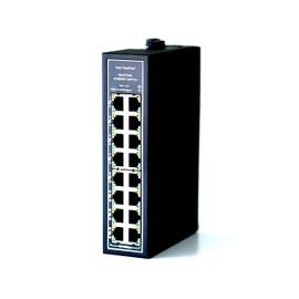 WIWAV WDH-16ET-DC 10/100Mbps Unmanaged 16-Port Industrial Ethernet Switches with DIN Rail/Wall-Mount (UL Listed, Fanless, -30°C~75°C)