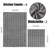 Yamfurga 6 Packs Classic Style Microfiber Kitchen Dish Cloth and