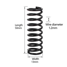 MACHSWON Compression Spring for Home, Machinery, Industrial, Screen Doors, Lawn Mowers, Spring Steel Compressed Spring 13mm OD 1.2mm Wire Size 50mm Free Length, 10pcs