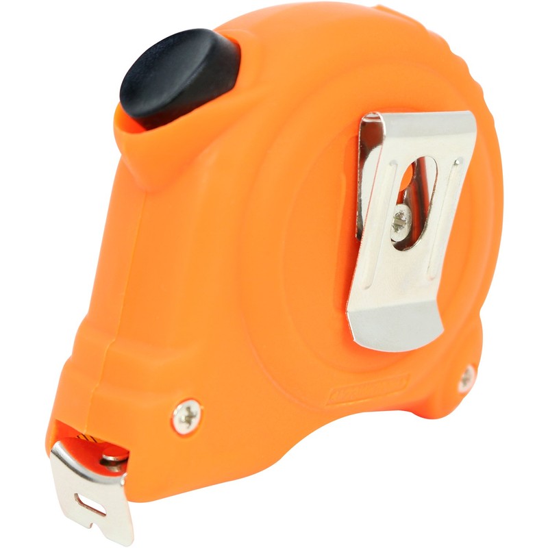 com-four® 2 x Tape Measure with Belt Clip for Household