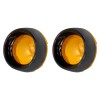 HDBUBALUS 2x Bullet Turn Signal Light Amber Lens Gloss Black