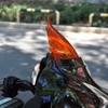 POWER JAMES Orange PMMA Acrylic 7.0" Height Windshield Windscreen for