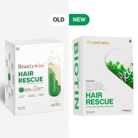 Beautywise Hair Rescue Capsules | Biotin, Pro Keratin Amino Acids & DHT Blocker Blend | Supports Hair Strength & Thickness | Dual Action Hair Care Supplement for Men & Women