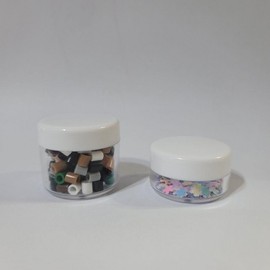 White Cap Cosmetic Empty Cream Container 10g Cream Jar Sample 50ea