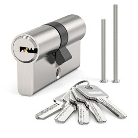 MANICAF Lock Cylinder (Brass) with Key (25/25 - Profile)