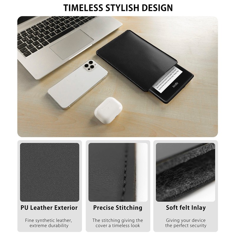 MyGadget 6 Inch Faux Leather Sleeve Case - PU Leather