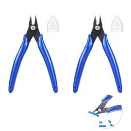 2 Pcs Wire Cutters, Precision Flush Cutters Side Cutters, Small Cable Cutter Cutting Snips Diagonal Pliers for Cable Tie, Electrical, Home Repairs,DIY Jewelry, 5 Inches