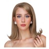 Amnenl Blonde Wig for White Women Straight Shoulder Length Wigs